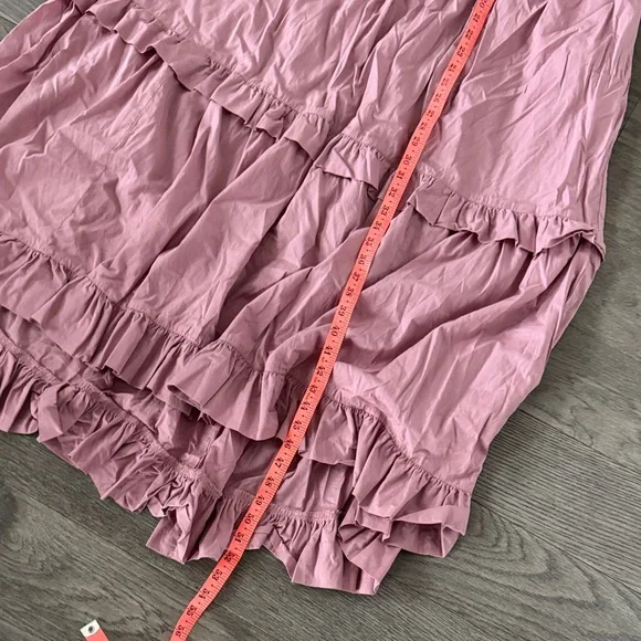 🌼FREE PEOPLE🌼 Anita Dusty Pink Ruffled Maxi Dress, Size S - Picture 7 of 11